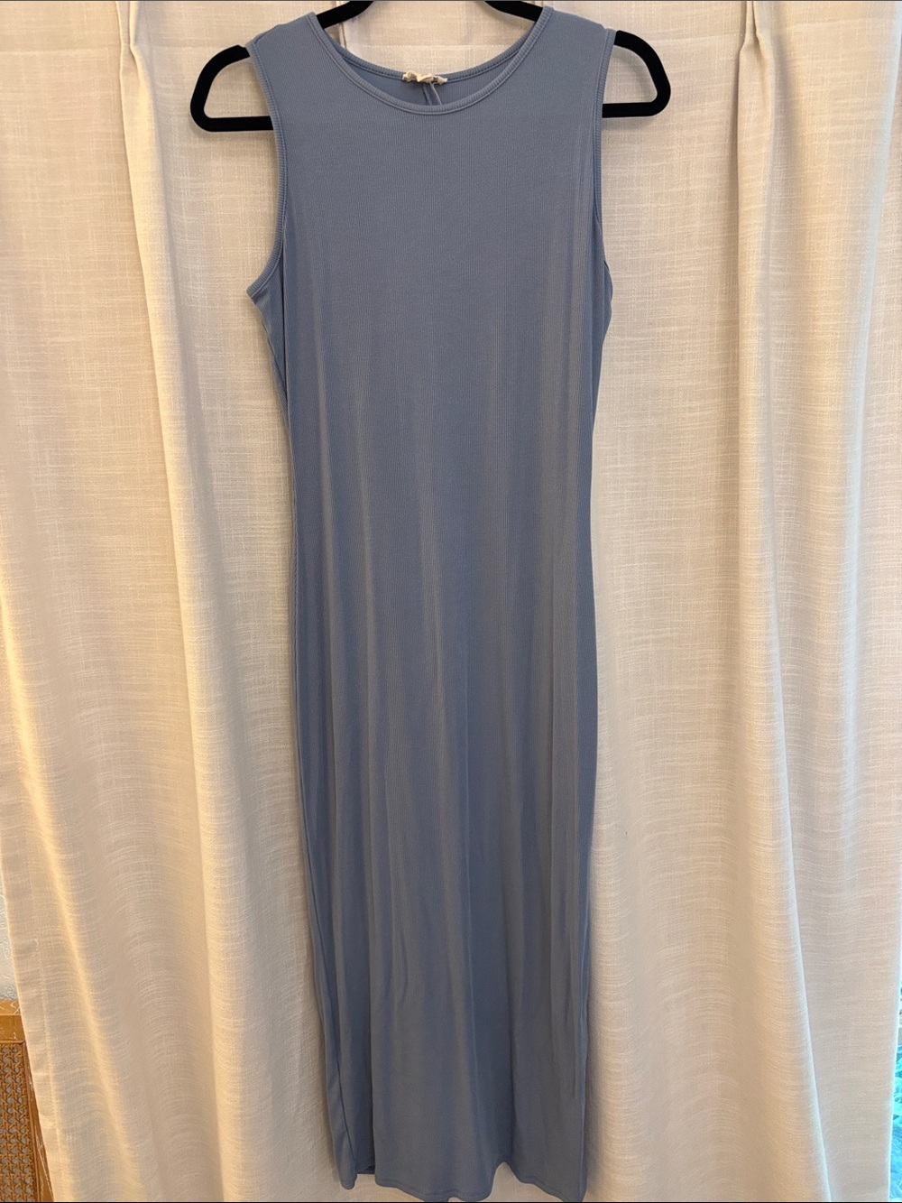 See You Monday Dusty Blue Sleeveless Maxi Dress, XL